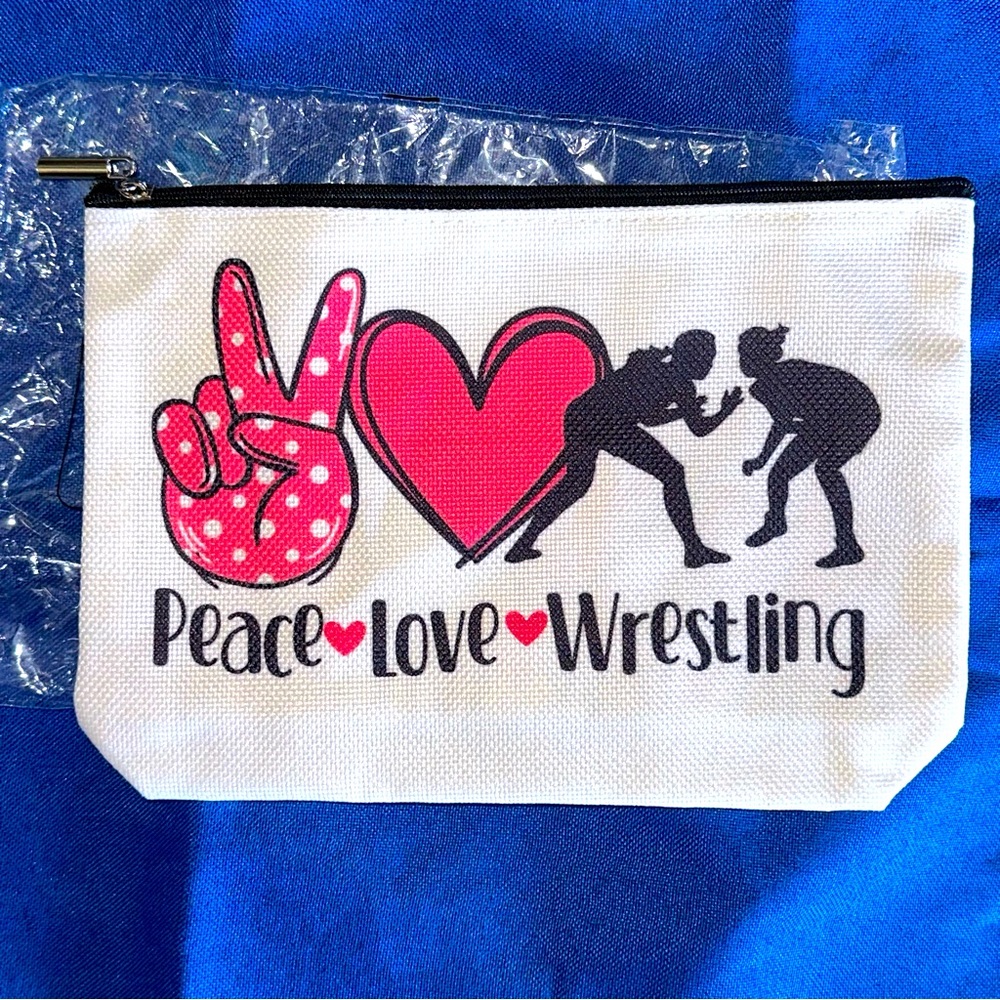 NEW Peace Love Wrestling Makeup Bag